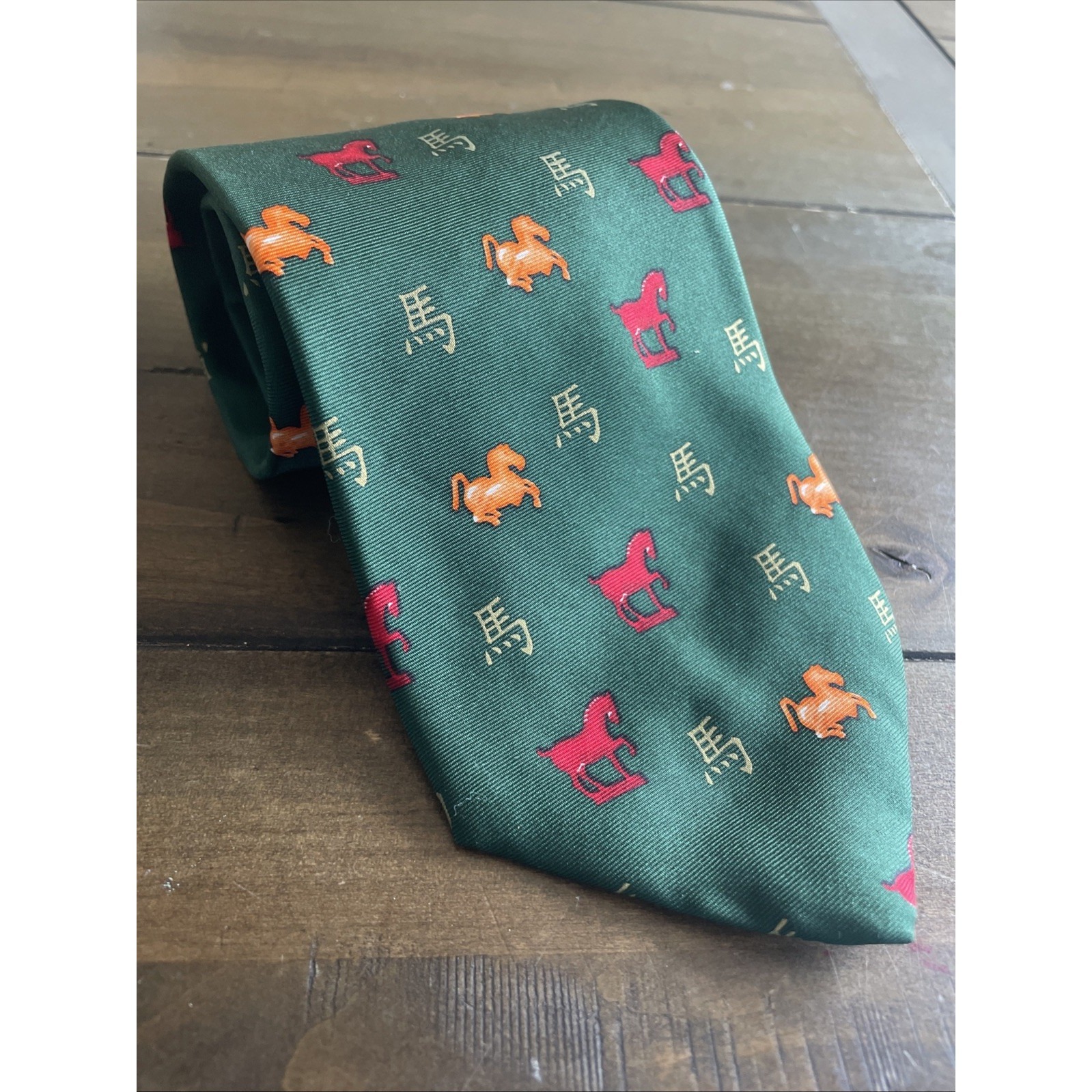 Kentucky Horse Park Silk Green Tie Derby